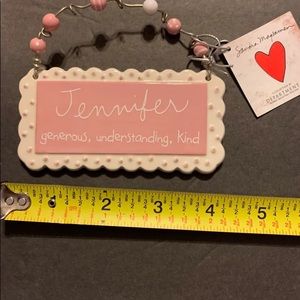 Department 56 Ceramic  Ornament Name Tags New Jennifer